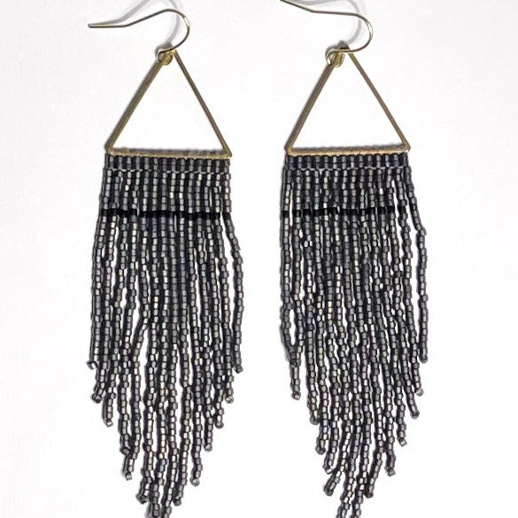 SILVER FRINGE EARRINGS