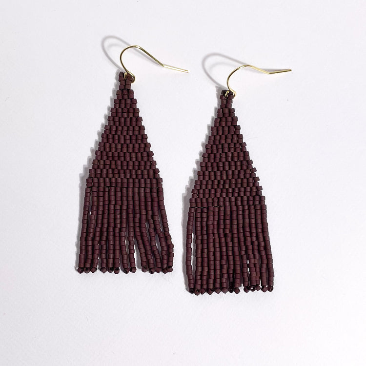 Small Wena Cocoa Fringe Earrings