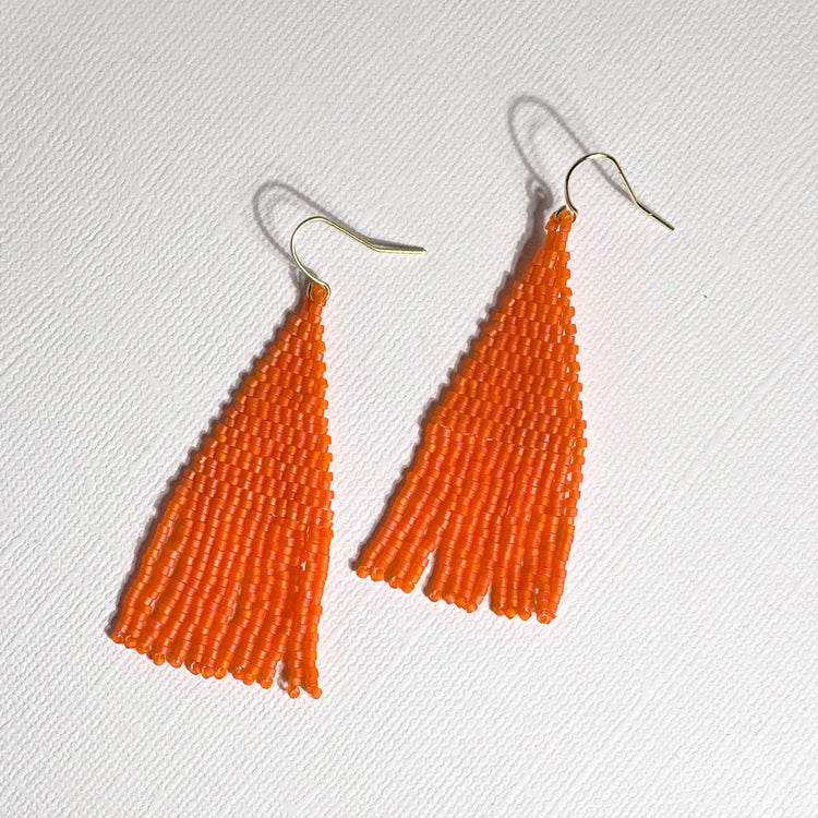 Small Wena Tangerine Fringe Earrings